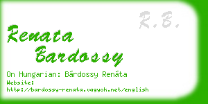 renata bardossy business card
