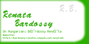 renata bardossy business card